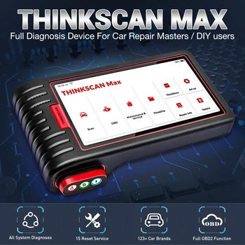 Thinkcar Thinkscan Max Pilnu Sistēmas Profesionālo OBD2 Skeneris Automobiļu Kods Lasītājā ar Bezmaksas 28 Atiestatīšanas Funkcija PK CRP909/MK808