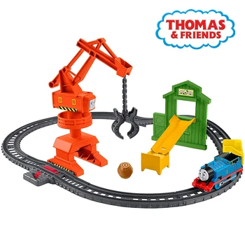 Thomas & Friends Trackmaster Dzelzceļa Cassia Crane & Kravu, Kas Uzstādīts Vilciena Sastāva Vilciena Spēlēt Lējumiem Auto Motorizētu Dziesmu Playset Rotaļlietas