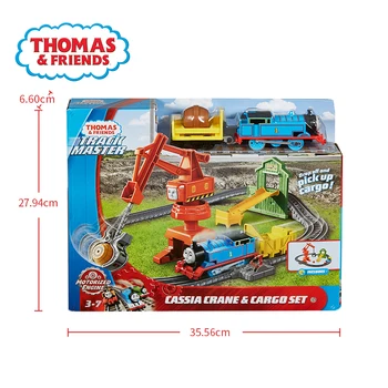 Thomas & Friends Trackmaster Dzelzceļa Cassia Crane & Kravu, Kas Uzstādīts Vilciena Sastāva Vilciena Spēlēt Lējumiem Auto Motorizētu Dziesmu Playset Rotaļlietas