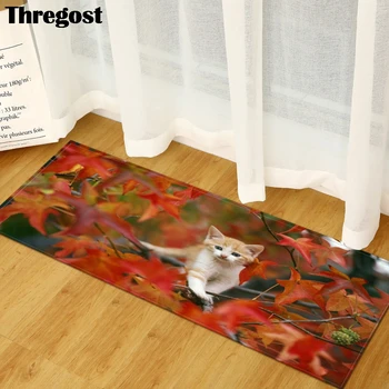Thregost 3D Dzīvnieku Iespiesti Iekštelpu Mat Virtuves Paklāju Anti-Slip Grīdas Paklāji Ilgi, Dzīvojamās Istabas Paklāji Mājas Laipni Paklājs