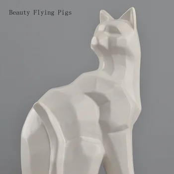 Tiešā pārdošana jaunu ierakstu, radošās keramikas dzīvniekiem gudrs kaķis rotājumi high-end mājas dzīvojamā istaba guļamistaba dekorēšana rotājumi
