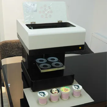 Tiešās pārdošanas rūpnīcu 4 tases Selfies Kafijas Printeri Piena tējas Jogurta Kūka Drukāšanas Mašīna