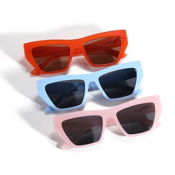 TIK&EI Modes Cat Eye Saulesbrilles Sieviešu Vintage Jelly Rozā Oranža Briļļu Trending Vīriešiem Toņos, Saules Brilles UV400