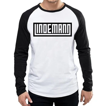 Till Lindemann T-Krekls ar garām Piedurknēm Vīriešu Till Lindemann Logo, T Krekls, t-veida Topi t Balta Krāsa Pilnu Piedurknēm Rock Drēbes