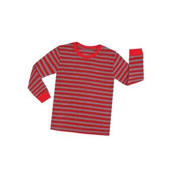 TINOLULING 2018 jaunu sarkans-pelēks svītrām bērniem ziemassvētku pidžamu bērnu sleepwear bērniem, zaļās un baltās svītras pijamas 1-8 Gadu