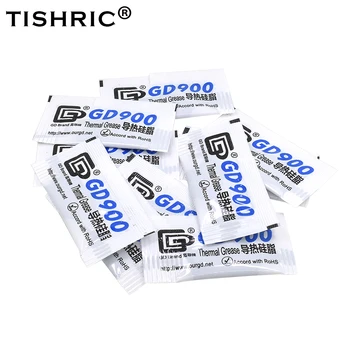 TISHRIC 200pcs GD900 Thermal Grease Ielīmēt CPU Cooler Diriģents Līme, Karstums, kas Veic Heatsink Ģipša Par Datora Ventilators 0.5 g