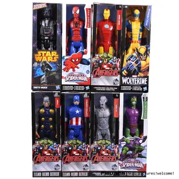 Titan Hero Sērijas Avengers Superheroes PVC Darbības Rādītāji Rotaļlietas 12