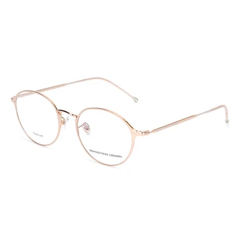Titāna Briļļu Rāmis Vīriešu Vintage Apaļas Brilles Luksusa Optisko Recepšu Zīmola Dizaineru Brilles Rāmis Sievietēm S8829