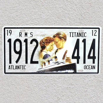 Titānika Filmu Filmu Love Okeāna Auto Licences Alvas (Skārda) Plāksnes Pazīmes, Brussel Sienas Cilvēks Ala Apdare, Metāla Mākslas Vintage Plakāts