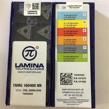 TNMG160408-NN LT10 Oriģināls LAMINA karbīda ielikt ar labāko kvalitāti 10pcs/daudz bezmaksas piegāde