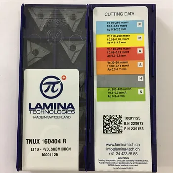 TNUX160404R-NN LT10 Oriģināls LAMINA karbīda ielikt ar labāko kvalitāti 10pcs/daudz bezmaksas piegāde