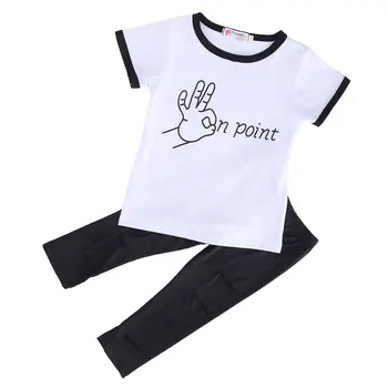 Toddler Bērniem Meitene, Topi, T-krekls +Garš Izvilktā Bikses garās Zeķes Apģērbs, Apģērbu Komplekts