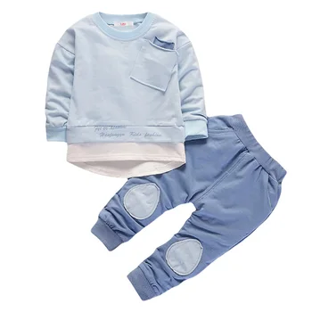 Toddler Zēnu Apģērbu Komplekts 2020 Rudens Ziemas Drēbes, T-krekls+Elsas 2gab Apģērbs Bērniem, Apģērbs Meitenēm Sporta Tērps Bērniem, Apģērbs