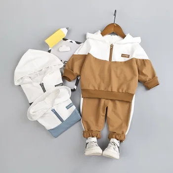Toddler Zēnu Apģērbu Komplekts 2020 Rudens Ziemas Drēbes, T-krekls+Elsas 2gab Apģērbs Bērniem, Apģērbs Meitenēm Sporta Tērps Bērniem, Apģērbs