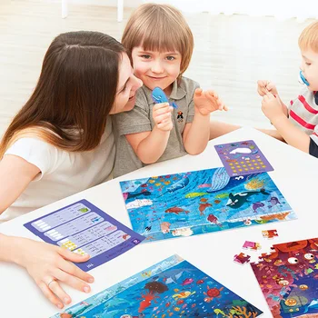 TOI Papildu Puzzle Montessori Jigsaw Mazulis IQ Mīklas Izglītības Puzzle Bērniem, Izlīdzinātas Lielu Gabalu Mīklas Komunikācijas Spēle