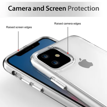 TOIKO Chiron Skaidrs, Aizsardzības Gadījumos, iPhone 11 Triecienizturīgs Bufera Apvalks iPhone 11 Pro Max Hybrid Grūti PC Mīksto TPU Atpakaļ Sedz