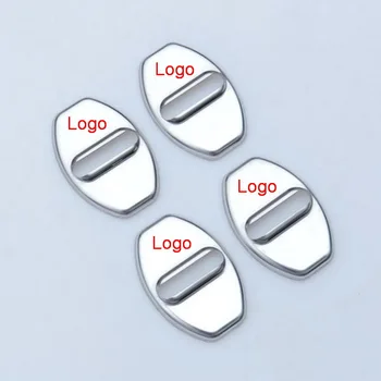 Tonlinker Interjeru, Durvju slēdzenes Ar Logo uz Lietu Uzlīmes AUDI Sērijas Auto stils 4 GAB., Nerūsējoša Tērauda Vāciņš uzlīmes