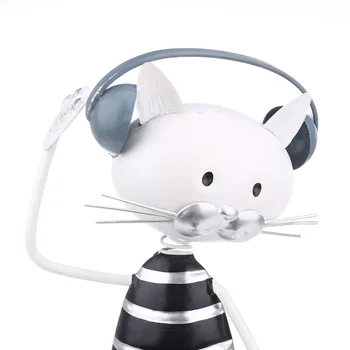 Tooarts Karikatūra Kaķis Skulptūru Mūsdienu Dzelzs Rotājumu Funny Mākslas Dekoru Roku darbs Amatniecības Plaukta un Galda Dekorēšana Mājas Dekoru