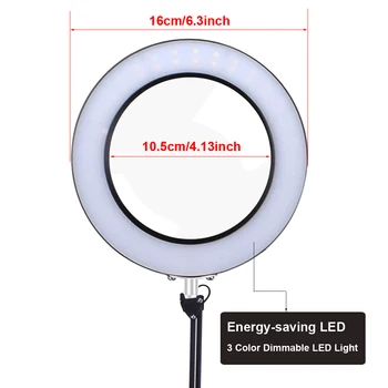 Toolour 5X Izgaismotas Lupa, lai lodāmurs Remonts/Galda Lampas/ādas Kopšanai Skaistumkopšanas USB 3 Krāsas LED Palielināmais Stikls Rīks