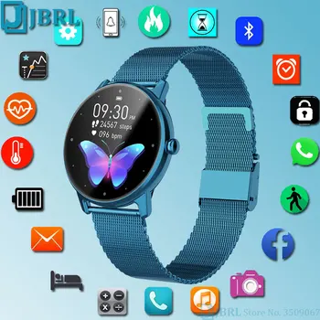 Top Jaunas Smart Skatīties Sieviešu Smartwatch Elektronika Smart Clock Android, IOS Fitnesa Tracker ar skārienekrānu Bluetooth Smart-skatīties