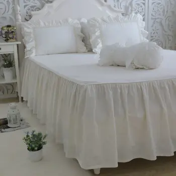 Top luksusa gultas piederumi set queen izmēra izšuvumi savirmot mežģīņu sega sedz, krēmīgi balts pārklājs princese gulta, bēša spilvendrāna HM-17W