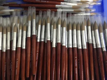 Topi Pārdot Lielums #16 Augstas Kvalitātes Kolinsky Sable Pildspalvas Ar Sarkanu Koka Rokturi, Akrila Nagu Suka Profesionālai Krāsošanas Nagu Salons