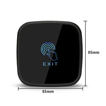 Touch exit pogu,86X86mm touch panel,NO/NC/COM izejas, zila atpakaļ gaismas electric box kasetes