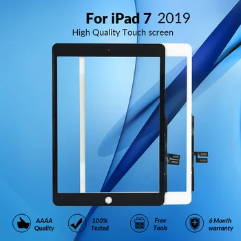 Touch screen iPad 7 2019 A2197 A2200 A2198 Stikla Digitizer Panelis LCD displejs Ārējā Displeja Nomaiņa Sensors, Stikls Ar Pogu Home