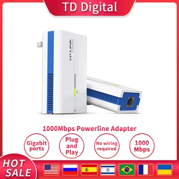 TP-LINK TL-PA1000 PLC Wifi Powerline Tīkla Adapteris 1000M Gigabit Tīkla Paplašinātājs Komplektā (Plug and play), WiFi Maršrutētāju Partneris