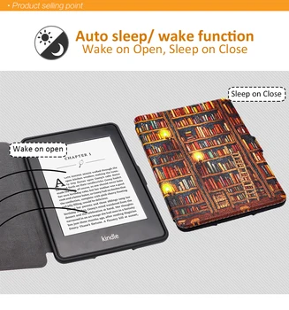 TPU Case For Amazon Kindle Paperwhite 1/2/3 Smart Cover, Krāsošana eBook Gadījumā Kindle Paperwhite 1/2/3 ar Auto Wake/Sleep