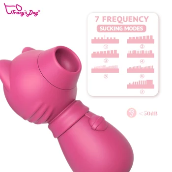 Tracy Suņu Klitora Nepieredzējis Vibrators Clit Krūtsgala Stimulācijas Ar 7 Režīmiem, Uzlādējams Ūdensizturīgs Seksa Rotaļlietas Sievietēm