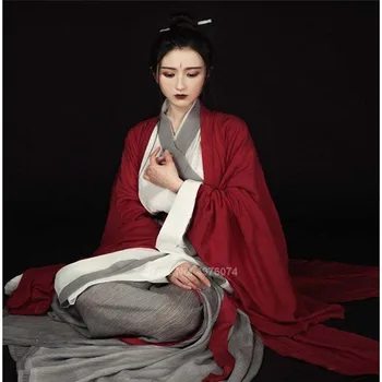 Tradicionālā Tautas Deju Kleita, Sievietes, Meitenes Seno Ķīniešu Princese Pasaku Sniegumu Kostīmu Iedomātā Sarkano Cieto Iestatīt Ikdienas Tērpiem