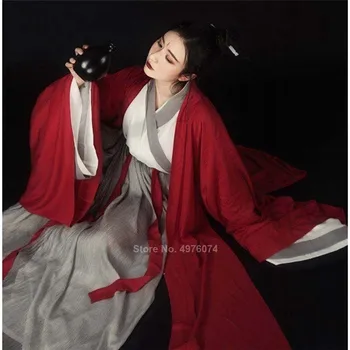 Tradicionālā Tautas Deju Kleita, Sievietes, Meitenes Seno Ķīniešu Princese Pasaku Sniegumu Kostīmu Iedomātā Sarkano Cieto Iestatīt Ikdienas Tērpiem