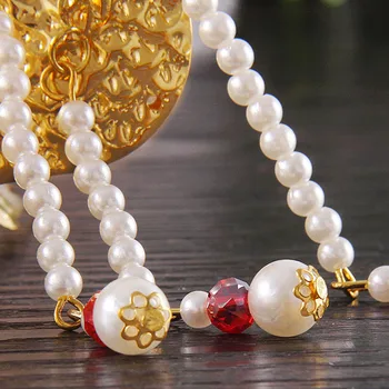 Tradicionālā Ķīniešu Kāzu Matu Aksesuāri Vintage White Pearl Phoenix Pāvs Līgavas Matu Ķemmes Līgava Matu Tiaras
