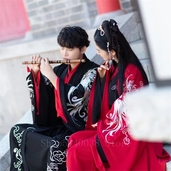 Tradicionālā Ķīniešu Stilā Hanfu Kleita Vīrietis Sieviete Izšuvumi Elegants Seno Tautas Deju Tērpu Jaunā Gada Pāris Hanfu Jaciņa
