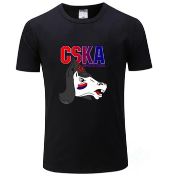 TriDitya HT0598# CSKA Unisex Vates Tee-krekls O Apkakli, Īsām Piedurknēm T Custom-made