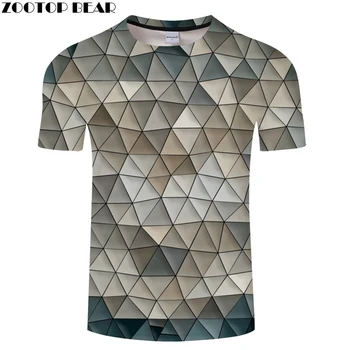 Trijstūra T krekls, Vīriešu, Sieviešu t krekls 3D t-krekls Uzdrukāts Tops ar Īsām Piedurknēm Tee Streatwear Camiseta Vasaras O-veida kakla DropShip ZOOTOPBEAR