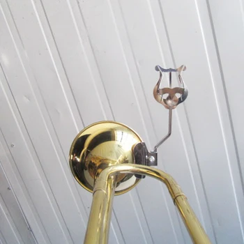 Trompete Trombons Izturīgs Stenda Mape Viegla Stiprinājuma Turētājs Skava Uz Soļo Lira Metāla Loksnes Mūzikas Klipu Misiņa Instrumentu