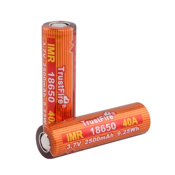 TrustFire IMR 18650 40A 3,7 V 2500mAh 9.25 Wh Uzlādējams Litija jonu Akumulators Litija Baterijas ar Drošības Vārsts