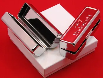 Tukša Metāla Lūpu stick Lodziņā tableti Gadījumos Turētāja Iekšpusē ar Spoguļa Personlized Logo Dāvanu vairumtirdzniecības 10pcs/daudz Bezmaksas Piegāde