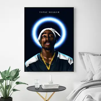 Tupac Shakur Mūzika Reperis Audekla Sienas Māksla Drukāt Mūsdienu Plakātu Sienas, Attēlus, Dzīvojamā Istaba Dekori