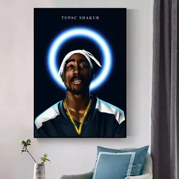 Tupac Shakur Mūzika Reperis Audekla Sienas Māksla Drukāt Mūsdienu Plakātu Sienas, Attēlus, Dzīvojamā Istaba Dekori