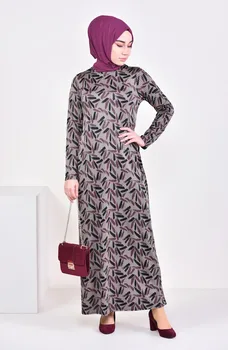Turcijas Modes Dizainera kleita Pavasara Rudens Sieviešu Kleita Vērtnes adīšanas garām piedurknēm Raibs Kroku Kleitas