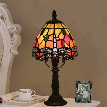 Turku mozaīkas Galda lampa ar Auduma Abažūrs gultas sānu galda lampas guļamistabas dzīvo jamo istabu tiffanylamp galdi, iekštelpu mājas draudzība lampas