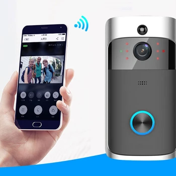 Tuya 1080P WiFi Video Doorbells Smart Security Durvju Kamera ar PIR Kustības Atklātu divvirzienu Komunikāciju atbalstu, Alexa, Google Home