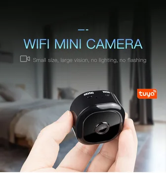Tuya smart Home Kameras Platleņķa Bezvadu WiFi Web Cam HD 1080P Mini Cam Webcam Home Security DVR Nakts Redzamības Videokameru
