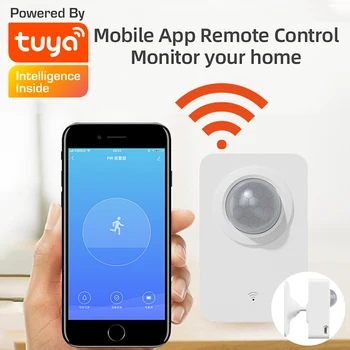 Tuya WiFi PIR Sensors Detektoru Infrasarkanais Kustības Detektors Mājas Drošības Sistēmas USB barošanas Smart Dzīves APP Kontroles