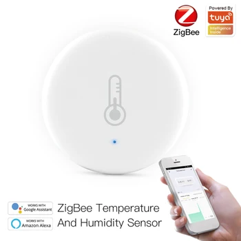 Tuya ZigBee Smart Temperatūras Un Mitruma Sensors Tuya/Smart Dzīves App Akumulatora Barošanu Darbu Ar ZigBee Hub Smart Home Security
