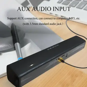 TV Skaņas Bārs Bezvadu Bluetooth 5.0 Skaļrunis, Subwoofer, Mājas Surround SoundBar Stereo 3D Sound Bar Teātra AUX TV PC
