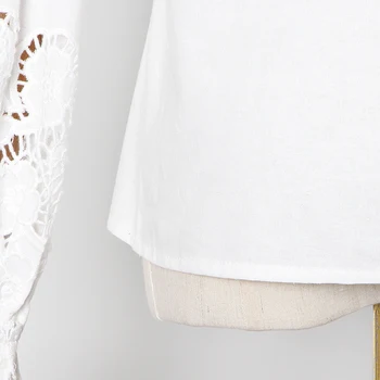 TWOTWINSTYLE Dobi Ārā Melns Krekls Sievietēm Stand Apkakli Izlīdzināšanu ar garām Piedurknēm Ikdienas Blūze Sieviešu Modes Jauns Apģērbu 2020. Gadam Samazināsies